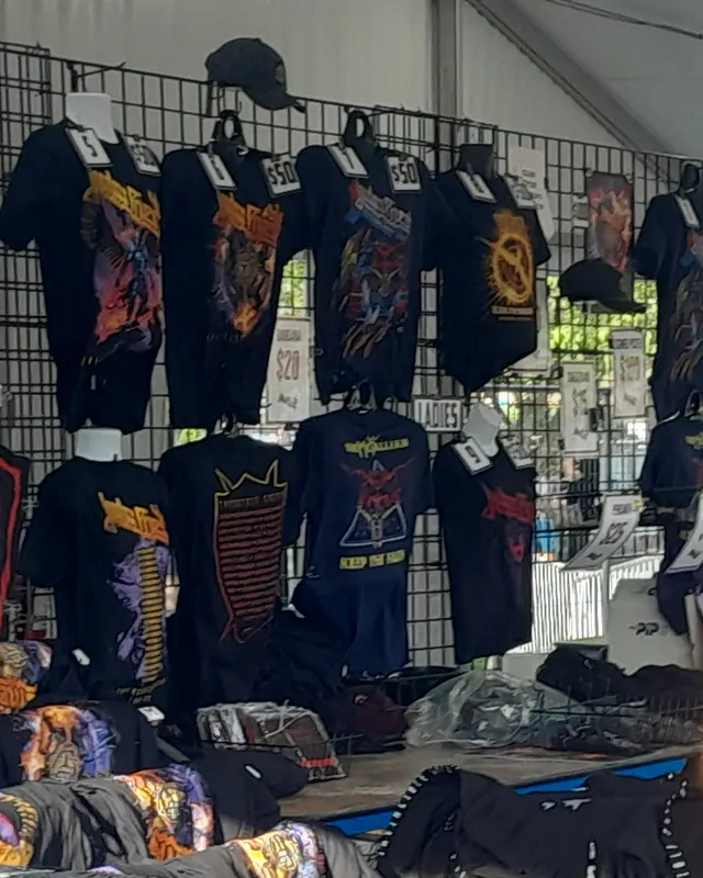 wall of merchandise